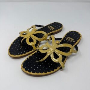 Y2K Moschino Cheap And Chic Butterfly Thong Flip Flop Sandals Womens 37/7 Black